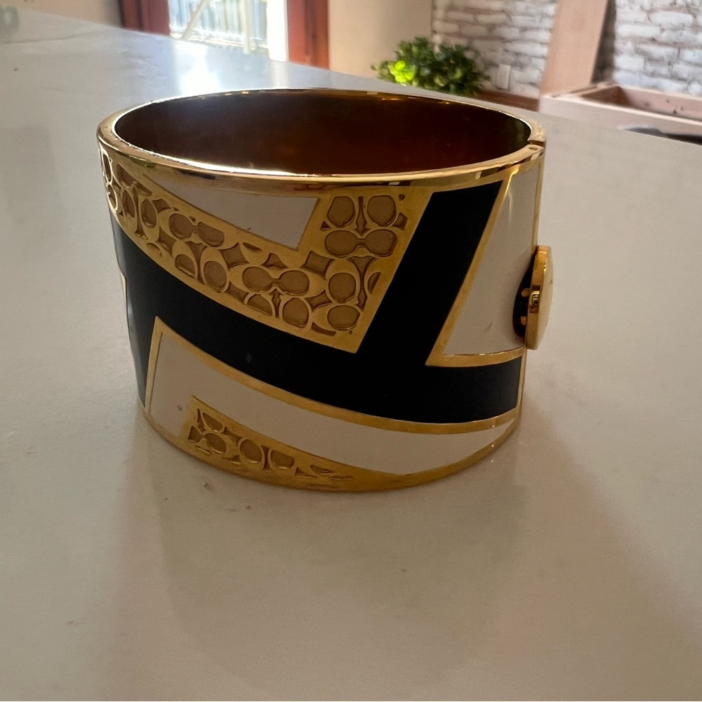 Coach gold and enamel bracelet